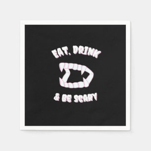 Eet Drink en Wees Schrikbarend Vampier Minimalisti Servet