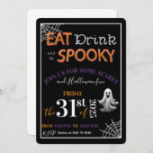 Eet, drink en wees spookachtig kaart (Voorkant / Achterkant)