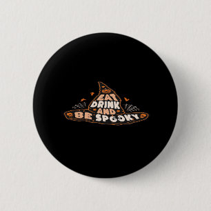 Eet, drink en wees spooky in essentiële vintage st ronde button 5,7 cm