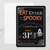 Eet, drink en wees spooky kaart (Voorkant / Achterkant)