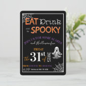 Eet, drink en wees spooky kaart (Staand voorkant)