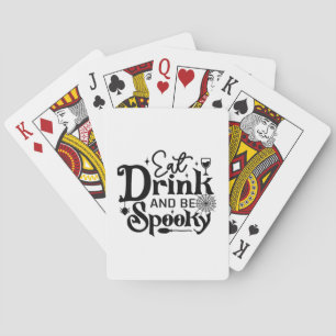 Eet, drink en wees spooky retro klassieker pokerkaarten
