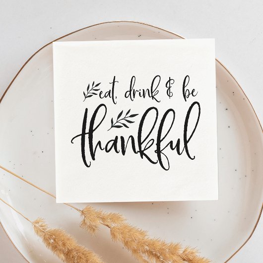 Eet, Drink en wees Thankful Thanksgiving Servet