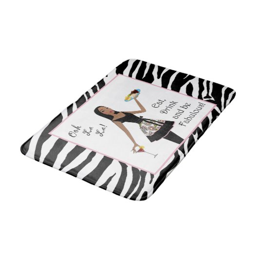 "Eet, Drink en wees verbluffend!" Afrikaanse Ameri Badmat (Gekanteld)