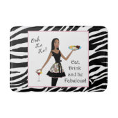 "Eet, Drink en wees verbluffend!" Afrikaanse Ameri Badmat (Voorkant)