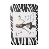 "Eet, Drink en wees verbluffend!" Afrikaanse Ameri Badmat (Voorkant Verticaal)