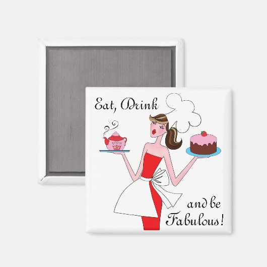 "Eet, Drink en wees verbluffend!" Magneten (Voorkant / Achterkant)