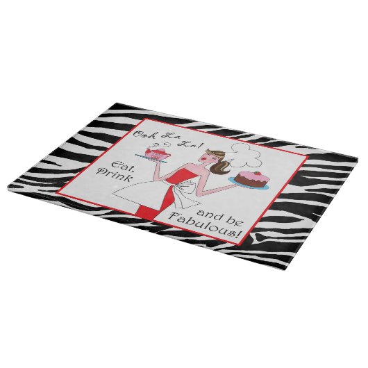 "Eet, Drink en wees verbluffend!" Snijplank (Hoek)