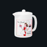 "Eet, Drink en wees verbluffend!" Teapot Theepot<br><div class="desc">Andere leuke design en producten met DIVAtude,  gemaakt door Lady Denise op www.zazzle.com/LadyDenise    











 


com</div>