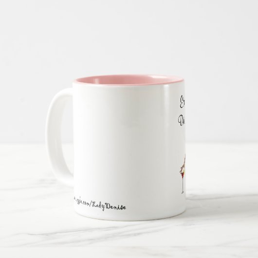 "Eet, Drink en wees verbluffend!" Tweekleurige Koffiemok (Voorkant links)