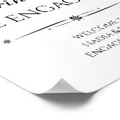 Eet, drink en wees verloofd Retro welkomstbord Poster (Hoek)