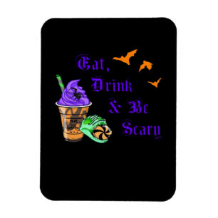 Eet, Drink En Wees Vreselijk Halloween Minimaal Sc Magneet