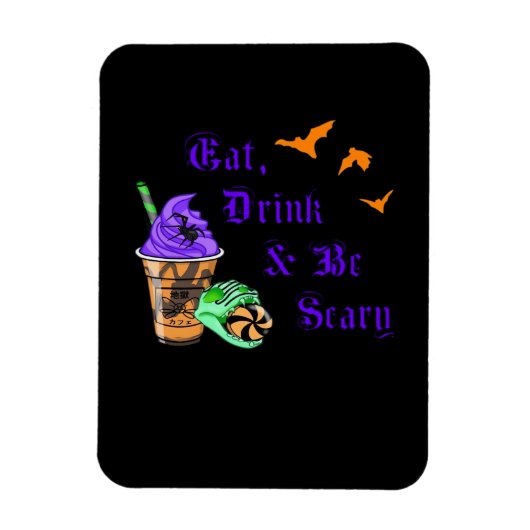 Eet, Drink En Wees Vreselijk Halloween Minimaal Sc Magneet (Verticaal)