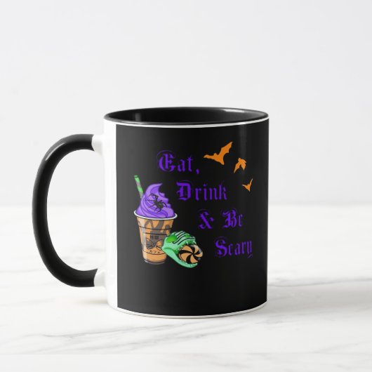 Eet, Drink En Wees Vreselijk Halloween Minimaal Sc Mok (Links)