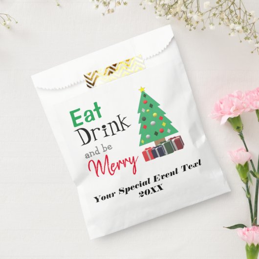 Eet, drink en wees vrolijk bedankzakje (Gezegeld)