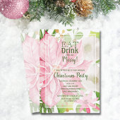 Eet Drink en wees vrolijk bloemenkerstfeest Kaart