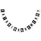 EET DRINK EN WEES VROLIJK BRUILOFT DECOR VLAGGETJES (Alle)