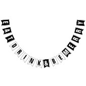 EET DRINK EN WEES VROLIJK BRUILOFT PARTY DECOR VLAGGETJES (Alle)