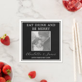 Eet Drink en wees vrolijk bruiloftsfeestservetten Servet (Insitu)