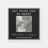 Eet Drink en wees vrolijk bruiloftsfeestservetten Servet (Voorkant)