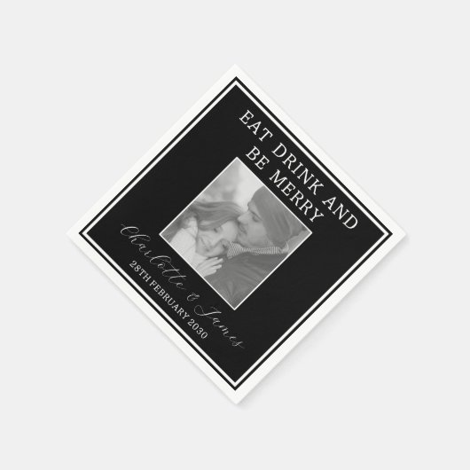 Eet Drink en wees vrolijk bruiloftsfeestservetten Servet (Hoek)