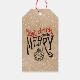 Eet Drink en wees vrolijk. Cadeaulabel