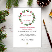 Eet Drink en wees vrolijk, elegante kerstvakantie Kaart