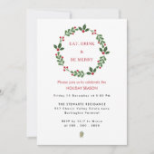 Eet Drink en wees vrolijk, elegante kerstvakantie Kaart (Voorkant)