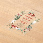 Eet Drink en wees vrolijk feestelijk kerst Lijst Acryl Uitnodigingen (Laagn)