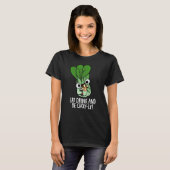 Eet Drink en wees vrolijk grappig Veggie Pun Dark T-shirt (Voorkant volledig)