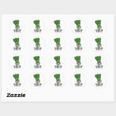 Eet Drink en wees vrolijk grappig Veggie Pun Ronde Sticker (Vel)