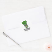 Eet Drink en wees vrolijk grappig Veggie Pun Ronde Sticker (Envelop)