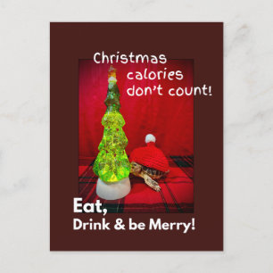 Eet drink en wees vrolijk grappige baby sulcata sc briefkaart