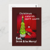 Eet drink en wees vrolijk grappige baby sulcata sc briefkaart (Voorkant / Achterkant)