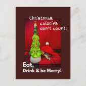 Eet drink en wees vrolijk grappige baby sulcata sc briefkaart (Voorkant)