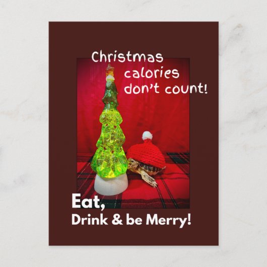 Eet drink en wees vrolijk grappige baby sulcata sc briefkaart (Voorkant)