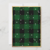 Eet Drink en wees vrolijk groen geruite kerst Kaart (Achterkant)