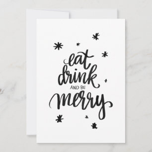 eet drink en wees vrolijk kaart