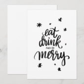 Eet drink en wees vrolijk Karte Feestdagenkaart (Voorkant / Achterkant)