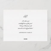 Eet Drink en wees vrolijk kerstcadeautje, Klassiek Folie Feestdagenkaart (Achterkant)