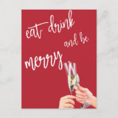 Eet, Drink en wees vrolijk kerstfeest Briefkaart (Voorkant)