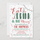 Eet Drink en wees vrolijk kerstfeest Kaart (Voorkant)