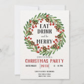 Eet Drink en wees vrolijk kerstfeest Kaart (Voorkant)