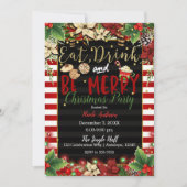 Eet, drink en wees vrolijk kerstfeest kaart (Voorkant)