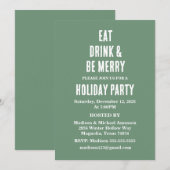 Eet Drink en wees vrolijk kerstfeest Kaart (Voorkant / Achterkant)