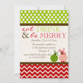Eet Drink en wees vrolijk kerstfeest Kaart (Voorkant)