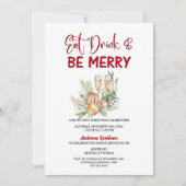 Eet Drink en wees vrolijk kerstfeest Kaart (Voorkant)