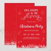 Eet, Drink en wees vrolijk kerstfeest Kaart (Voorkant / Achterkant)