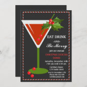 Eet Drink en wees vrolijk kerstfeest Kaart (Voorkant / Achterkant)