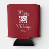 Eet drink en wees vrolijk kerstfeest koelboxxen blikjeskoeler (Achterkant)